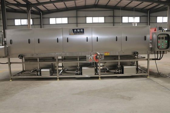 6100*1700*1700 мм Интегрированная модель очистной машины для индивидуальных ящиков/контейнеров