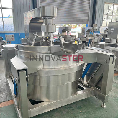 200-литровый промышленный электрический горшок/масляный котёл для приготовления пищи с парной крышкой с системой отопления