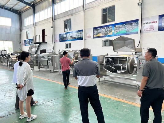 100L горизонтальный водоизвлекающий пиджак котёл для приготовления пищи с вакуумной функцией перемешивания