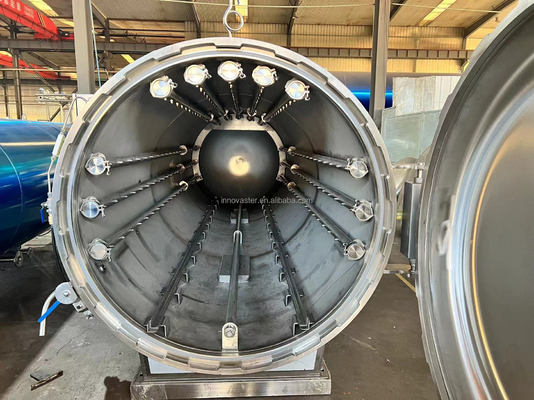 1100*1200*1500MM Стерилизатор под высоким давлением с распылителем воды для автоматической мешки с пищевой ретортой