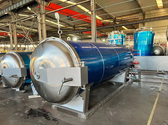 Горизонтальный стерилизатор с двойным сосудом для реторта мясной муки и автоматической операции по партии