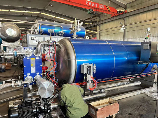 Горизонтальный стерилизатор с двойным сосудом для реторта мясной муки и автоматической операции по партии