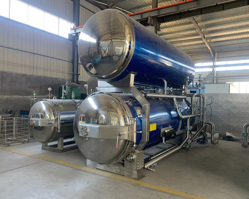1100*1200*1500MM Горизонтальная ретортная машина с погружением в воду для стерилизации пакетов