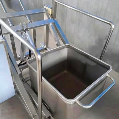 Тихое резиновое колесо 200L из нержавеющей стали мясные тележки для переработки пищевых продуктов