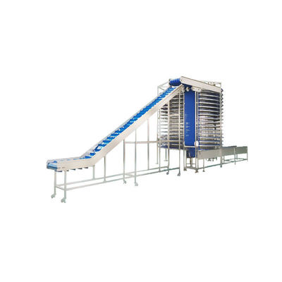 Шоколадный взрыв Быстрый IQF спиральный морозильник для промышленных рыб Креветки Морские продукты Клещи