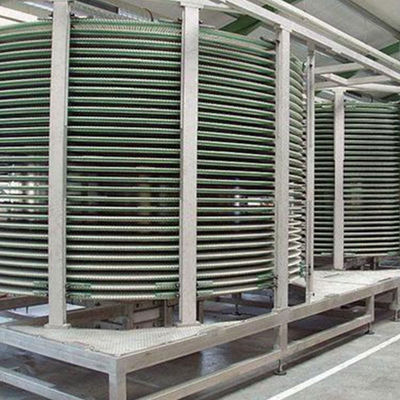 Шоколадный взрыв Быстрый IQF спиральный морозильник для промышленных рыб Креветки Морские продукты Клещи